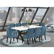 Pemberly Row 9-Piece Dining Room Set with Wire Brushed Black Finish