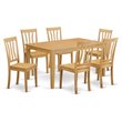 Pemberly Row 7-Piece Traditional Wood Kitchen Set with Oak Finish