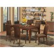 Pemberly Row 7-Piece Rubberwood Dining Set in Mahogany