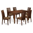 Pemberly Row 7-Piece Rubberwood Dining Set in Mahogany