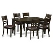 Pemberly Row 7-Piece Wood Dining Table Set in Cappuccino Finish