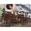 Pemberly Row 7-Piece Traditional Wood Dining Set in Mahogany Finish