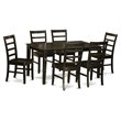 Pemberly Row 7-Piece Wood Dining Table Set in Cappuccino Finish
