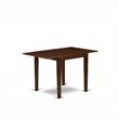 Pemberly Row 3-Piece Wood Dining Set with Linen Fabric in Mahogany