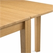 Pemberly Row 3-Piece Wood Dining Set with Linen Fabric in Light Fawn and Oak