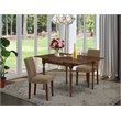 Pemberly Row 3-Piece Wood Dining Table Set in Mahogany Finish