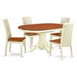 Pemberly Row 5-Piece Wood Dining Set in Buttermilk & Cherry Finish