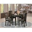 Pemberly Row 5-Piece Wood Dining Table Set in Cappuccino Finish