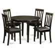 Pemberly Row 5-Piece Wood Dining Table Set in Cappuccino Finish