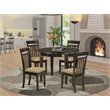 Pemberly Row 5-Piece Wood Kitchen Table Set in Cappuccino Finish