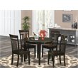 Pemberly Row 5-Piece Wood Kitchen Dining Set in Cappuccino Finish
