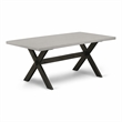 Pemberly Row Rectangular Wood Dining Table in Black and Gray Finish