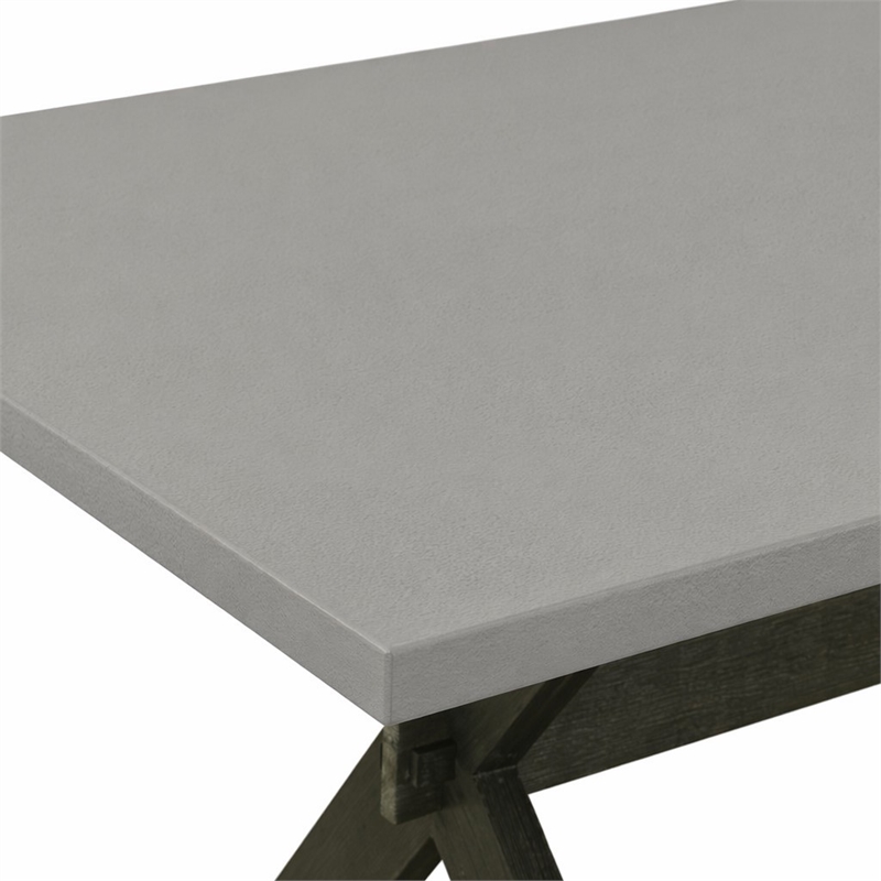 Pemberly Row Rectangular Wood Dining Table in Black and Gray Finish