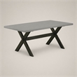 Pemberly Row Rectangular Wood Dining Table in Black and Gray Finish