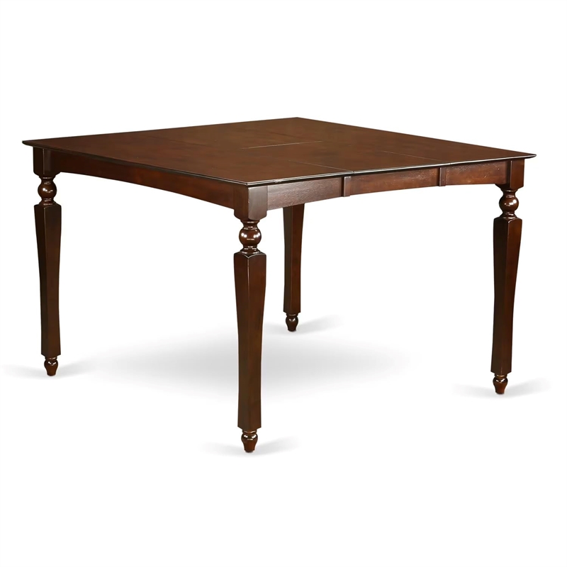 Pemberly Row Square Wood Butterfly Leaf Dining Table in Mahogany