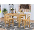 Pemberly Row 5-Piece Oak Counter Height Table and Dining Chair Set