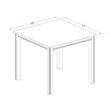 Pemberly Row 5-Piece Wood Dining Table and Stool Set in Oak