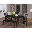 Pemberly Row 6-Piece Wood Dining Table Set in Cappuccino