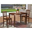 Pemberly Row 3-Piece Wood Counter Height Dining Set in Mahogany