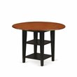 Pemberly Row 3-Piece Dining Set with Slat Back Chairs in Black/Cherry