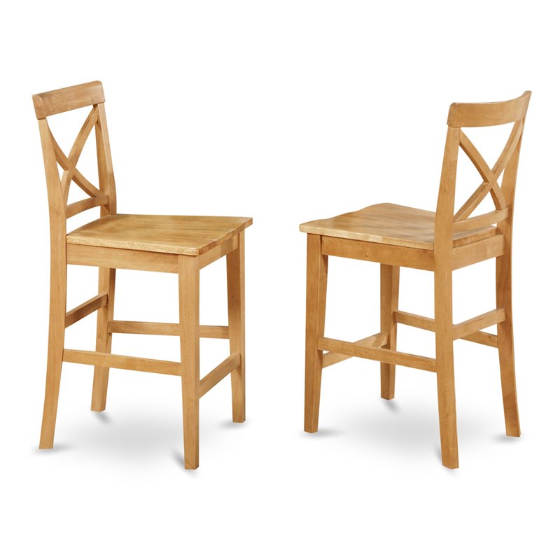 Pemberly Row 3-Piece Wood Dining Table and Chair Set in Oak