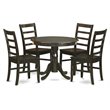Pemberly Row Antique 5-Piece Wood Kitchen Set in Cappuccino