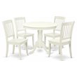 Pemberly Row 5-Piece Wooden Kitchen Set Round Table and Chairs