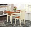 Pemberly Row Norfolk 3-Piece Wood Dining Set with Self-Storage Leaf