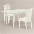 Pemberly Row Norfolk 3-Piece Wood Dining Set with Linen White Finish