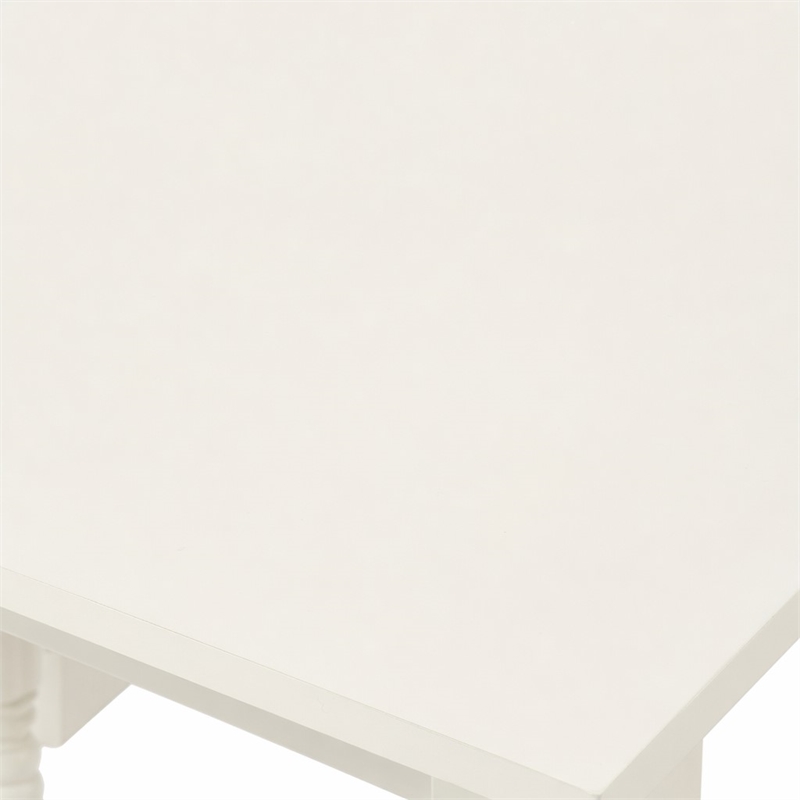 Pemberly Row 3-Piece Dining Set Wood Linen White Finish