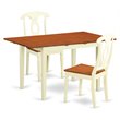 Pemberly Row Norfolk 3-Piece Dining Set Buttermilk/Cherry Wood