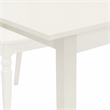 Pemberly Row 3-Piece Dining Set Rubber Wood Linen White Finish