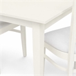 Pemberly Row 3-Piece Wood Dining Set with Slatted Back Chairs in Linen White