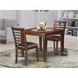 Pemberly Row 3-Piece Wood Dinette Table Set in Mahogany Finish