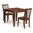 Pemberly Row 3-Piece Traditional Wood Kitchen Set in Mahogany Finish