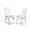 Pemberly Row 3-Piece Dining Set with Fabric Seats in Linen White