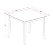 Pemberly Row 3-Piece Dining Set with Fabric Seats in Linen White