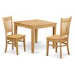 Pemberly Row 3-Piece Wood Kitchen Table Set with Oak Finish