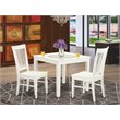 Pemberly Row 3-Piece Wood Dining Set with Linen White Finish
