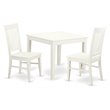Pemberly Row 3-Piece Wood Dining Set with Linen White Finish