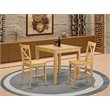 Pemberly Row 3-Piece Traditional Dining Set with Square Table in Oak