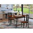 Pemberly Row 3-Piece Wood Dining Table Set in Black and Cherry Finish
