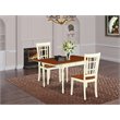 Pemberly Row 3-Piece Dining Table Set in Buttermilk and Cherry Finish