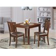 Pemberly Row 3-Piece Square Wood Table and Chair Dining Set in Mahogany