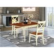 Pemberly Row 3-Piece Dining Set in Buttermilk/Cherry with X-Back Chairs