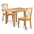 Pemberly Row 3-Piece Wood Dining Table Set with Drop Leaves in Oak