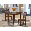 Pemberly Row 3-Piece Wood Dining Table Set with Drop Leaves in Mahogany