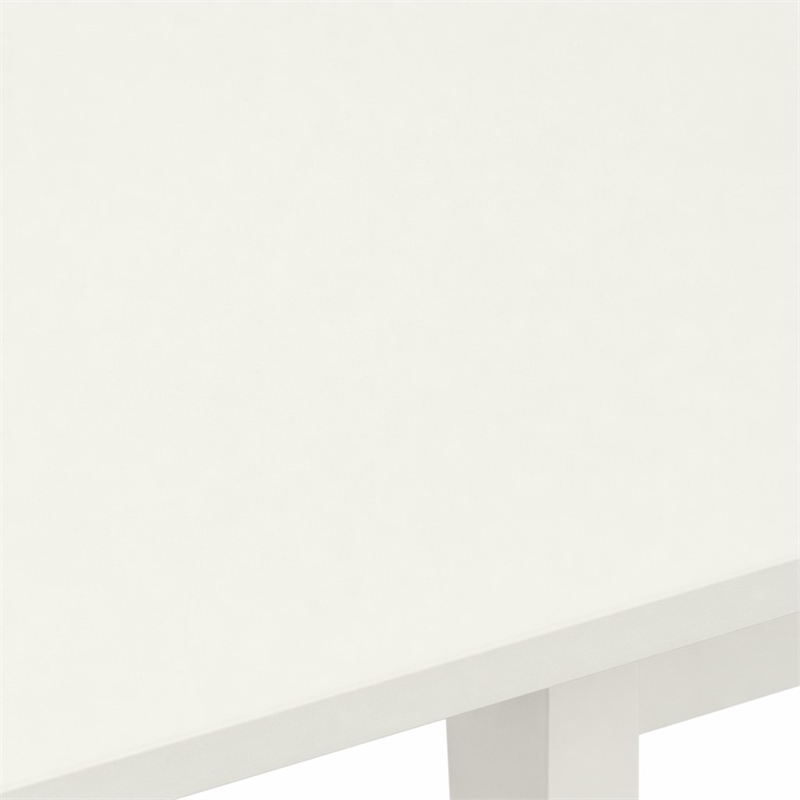 Pemberly Row Norfolk 3-Piece Dining Set with Parson Chairs in Linen White