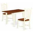Pemberly Row 3-Piece Dining Table Set in Buttermilk and Cherry Finish