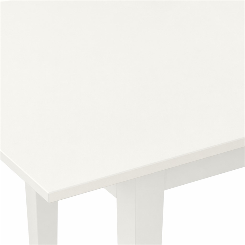 Pemberly Row 3-Piece Rectangular Dining Set in Linen White Wood